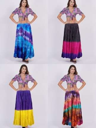 Dip Dye Skirt Tribal Style Skirt 12 Yard