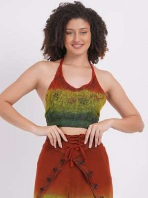 Embroidered Backless Halter Top Clearance 5 pc pack