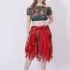 Chiffon Diamond Cut Tribal Skirt for Women