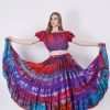 Hippie Handmade Long Flared Cotton Skirt for Women