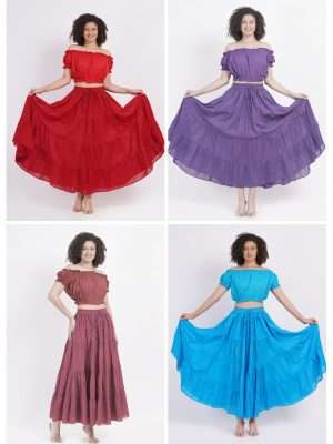 8 Yard Skirt Pattern Belly Dance Skirt Long