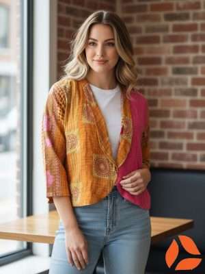 Vintage Kantha Quilted Jacket Coat Styles