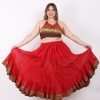 American Women Ballroom Dance Skirt Long 25 Yard Red