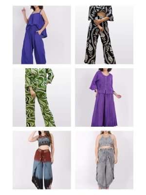 Rayon Two Piece Dress Set Co Ord Set - 5 pc pack