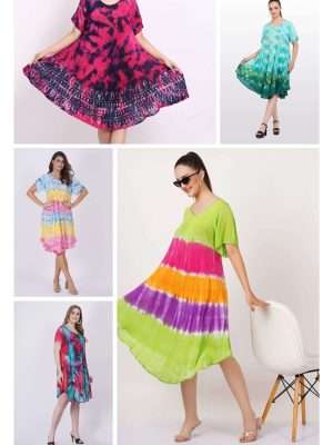 Boutique Plus Size Tie Dye Sleeve Dress  - 5 pc Assorted Pack