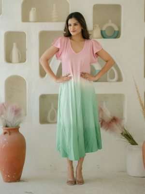 Tie-Dye V-Neck Olivia Dress Wholesale Lot 100 pc Pack