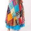 Women's Multicolor Patchwork Wrap Skirt Long