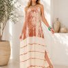 Women Long Pastel Dresses Formal Tie Dye