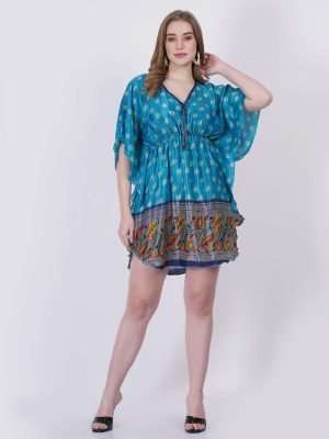 Newyork Tunic Short Sleeve Poncho Tops for Plus Size Ladies