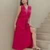 Women Drawstring Waist Dress Sleeveless Wholesale Lot 20 pc Pack