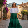 25 Yard Tribal Flowy Dance Skirt Women Variation