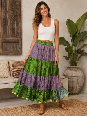 Gothic Fusion Belly Dance Sari Skirt 25 yard