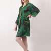Silk Boho Tie Dye Sheer Dress Kimono Style