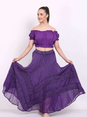 Asymmetrical Hem Handkerchief Style Netted Skirts for Women