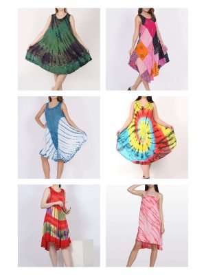 Sleeveless Midi Knee Length Summer Dresses Mix Design - 5 pc pack