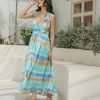 Halter Wrap Dress Tie Dye