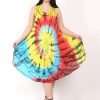 Rayon Tie Dye Women Umbrella Dress Wholesale Lot