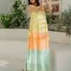 Lurex Ruffle Tiered Maxi Dress Wholesale Lot 100 pc pack
