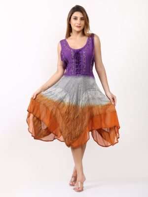 Women Sleeveless Summer Beach Cocktail Cute Swing Dress