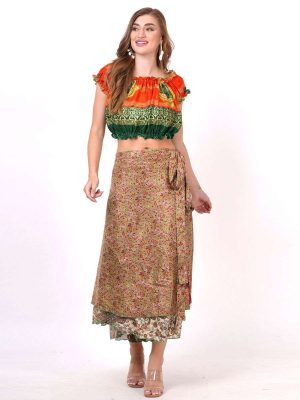 Plus size sari wrap skirt 36" Xtra Large