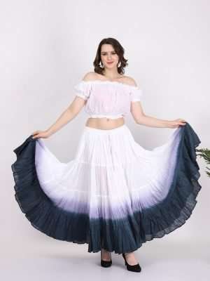 white grey belly dance skirt