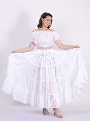 white belly dance skirt