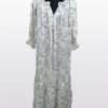 Capri Print Long Maxi Summer Dress Long Sleeve