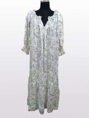 Capri Print Long Maxi Summer Dress Long Sleeve