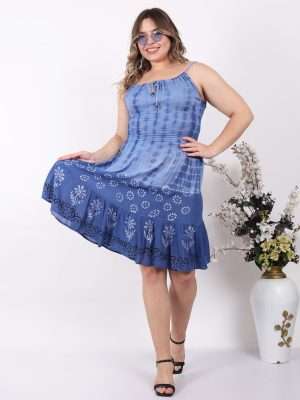 Rayon Tie Dye Print Dress
