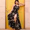 Modern Slit On The Side Dress Printed Pattern Wholesale 20 pc Pack