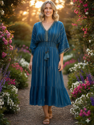 lurex maxi dress