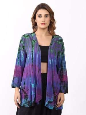 Wholesale Tie Dye Womens Shrugs and Boleros for Dresses