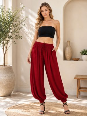 Wholesale Women's Rayon  Plain Salwar Pants Plus Size