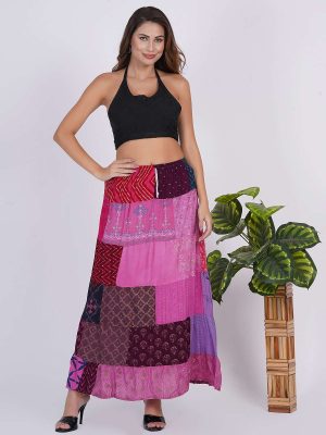 patchwork hippie skirt