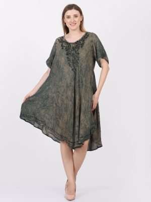 Midi Dress Embroidered