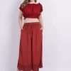 Stone Washed Long Pants with Thread-Embroidery Wholesale Lot