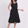 Sleeveless V Neck Dress