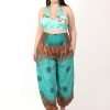 Wevez Smocked Waist Harem Pants Women's with Pocket