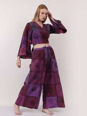 Wevez Patchwork Two Piece Set Women Plus Size 50 set pack