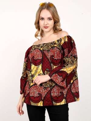 Wholesale Loose Fit African Print Tops for Women -100 pc pack