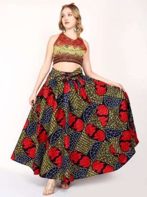 African Print Maxi Skirt Dashiki Maxi Skirts for Ladies 100 pc pack
