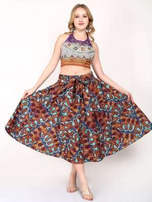 African Bohemian A Line High Waist Skirt 100 pc pack