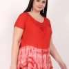 Scoop Neck Tops for Women Tie Dye Short Sleeve Casual Light Loose