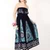 Rayon Evening Dresses Tea Length Embroidery Dress for Ladies Wholesale