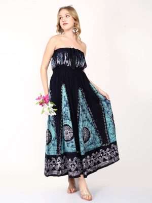 Rayon Evening Dresses Tea Length Embroidery Dress for Ladies Wholesale