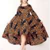 African Asymmetrical Dress with Sleeves Wholesale Lot -100 pc pack