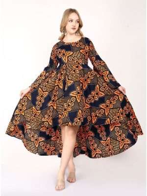 African Asymmetrical Dress with Sleeves Wholesale Lot -100 pc pack