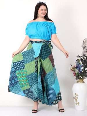 Patch Skirt Wrap Around Boho Style Patchwork Long Skirt