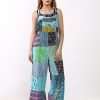 Boho Hippie Cotton Patchwork Jumpsuit for Ladies with Pocket