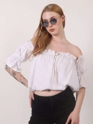 Women Off The Shoulder Cropped Top Wholesale Lot -50 pc pack